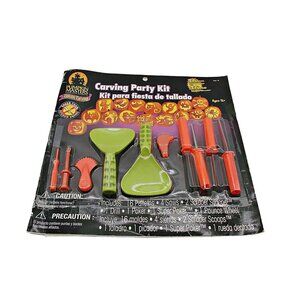 Pumpkin Carving Party Kit Halloween Tools Patterns Book Pumpkin Masters Fall Vtg